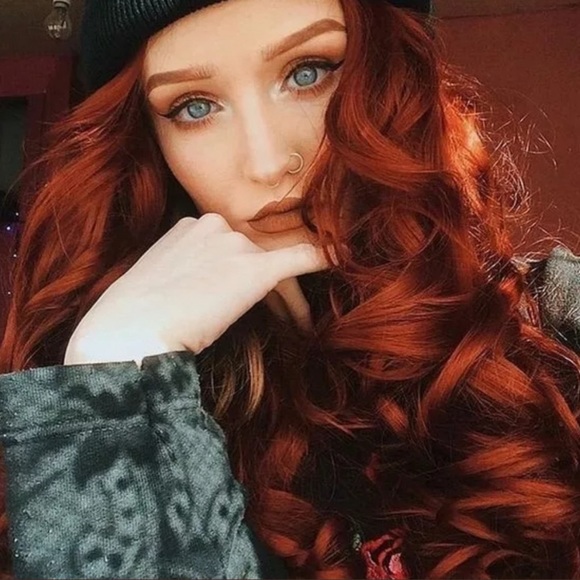 22” Auburn BODY WAVY CURLYLace Front Wig